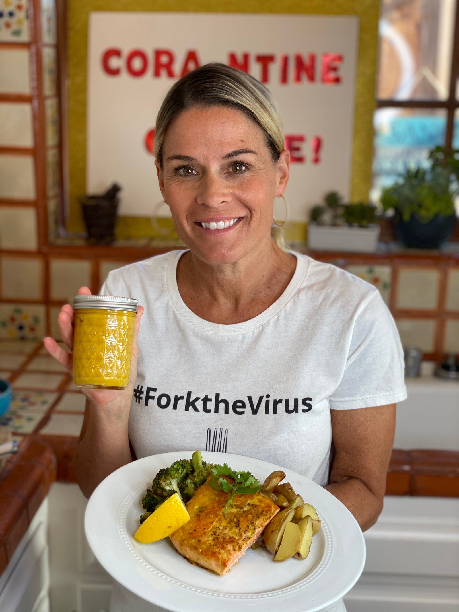 Cat Cora’s Mustard Glazed Salmon