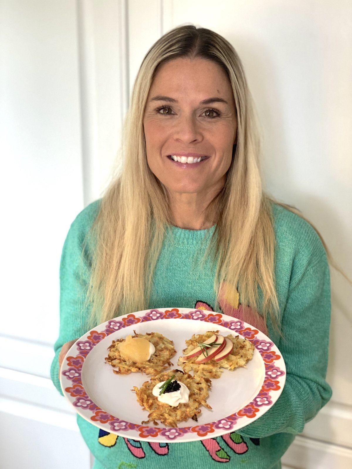 Cat Cora’s Waffle Iron Potato Latkes