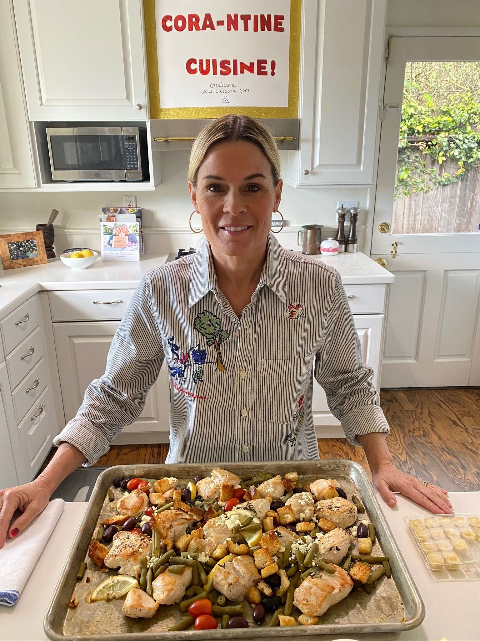 Cat Cora’s Mediterranean Chicken Sheet Pan Dinner