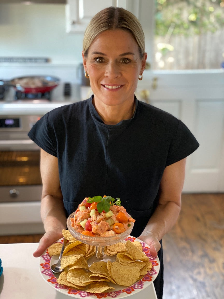 Cat Cora’s Salmon and Shrimp Ceviche