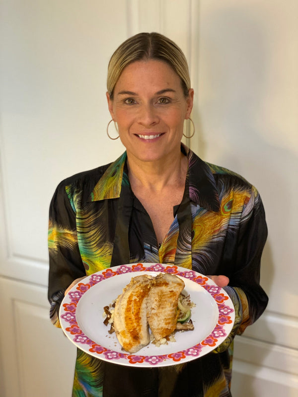 Cat Cora’s Healthy Lemony Tilapia with Mushroom, Zucchini and Cauliflo - Global Chef Enterprises