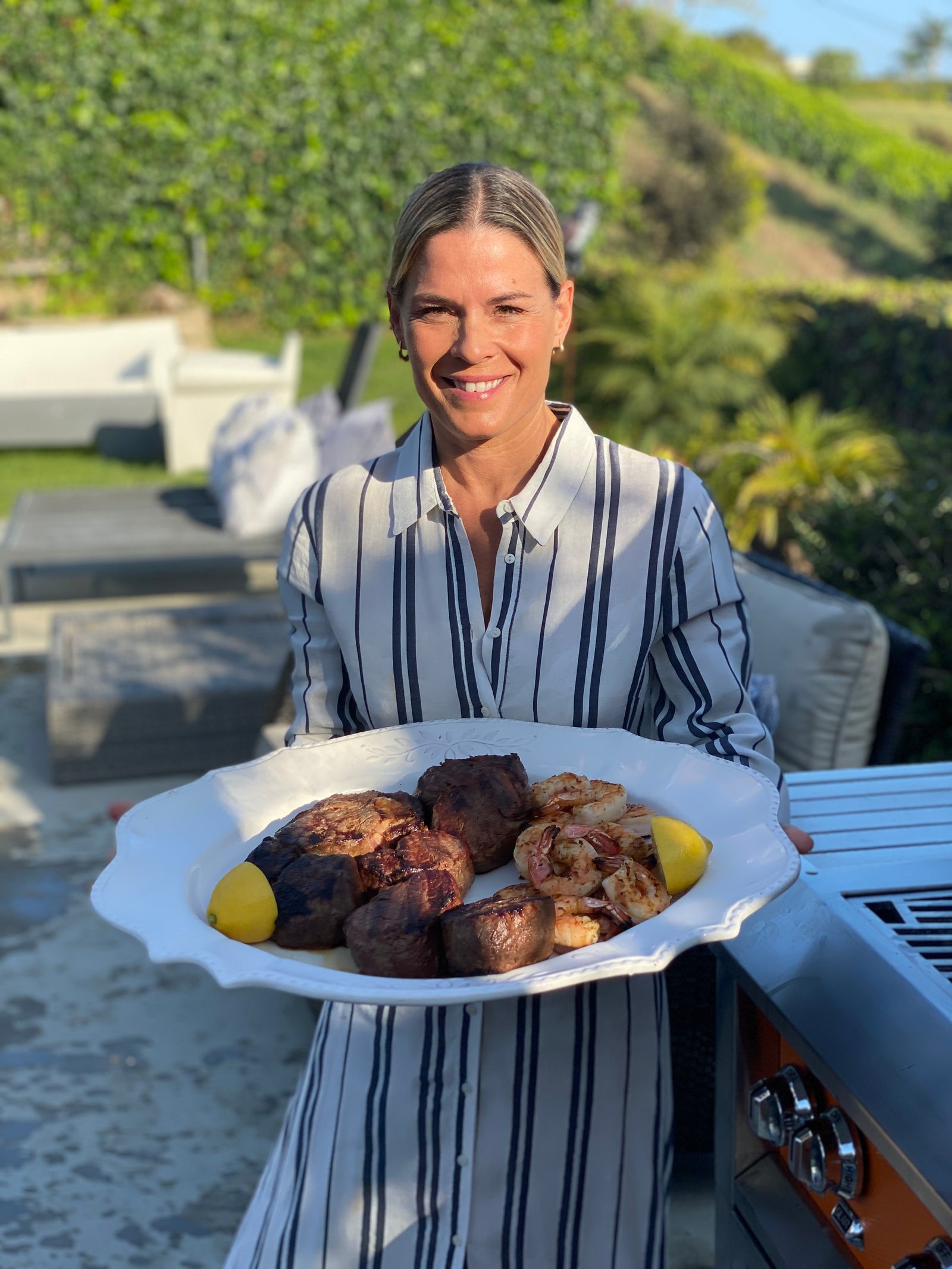 Cat Cora’s Basque – Rubbed Shrimp with Chimichurri Sauce