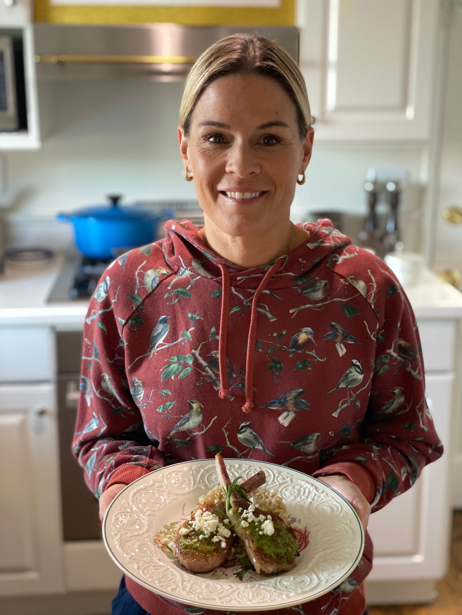 Cat Cora’s Lamb Chops with Chimichurri Sauce