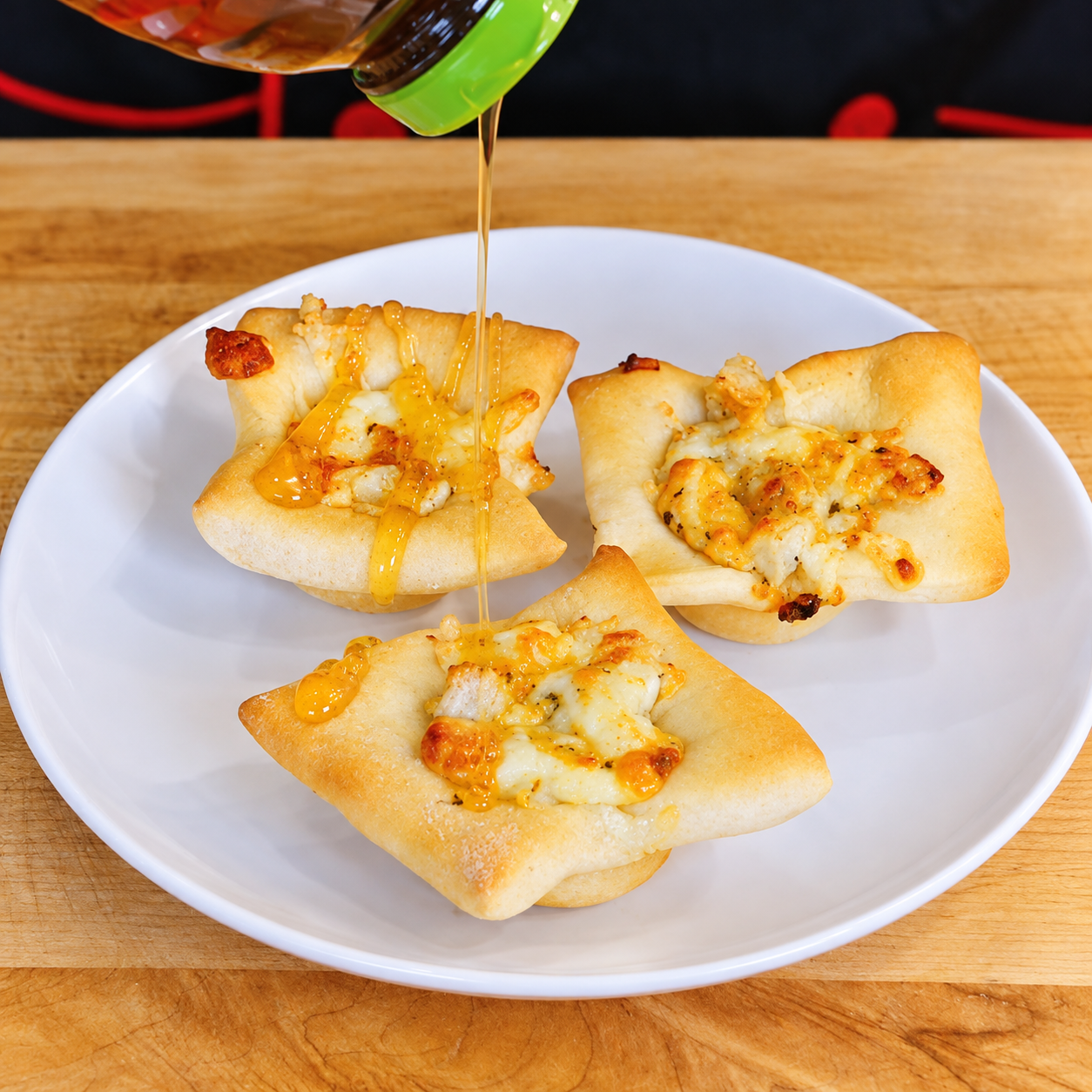 Pepperoni PizzaBites with Hot Honey Chili Crunch
