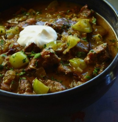 Tomatillo and Lamb Stew