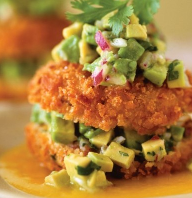 Crab and Avocado Sandwiches with Mango