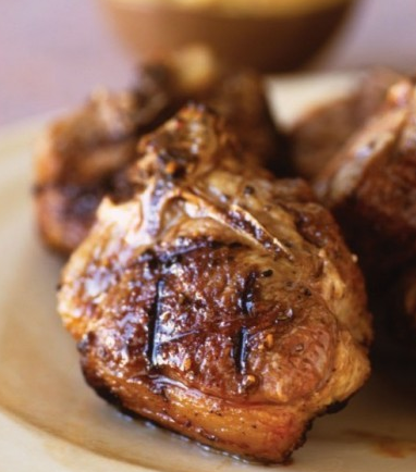 Grilled Lamb Chops with Alma’s Mustard