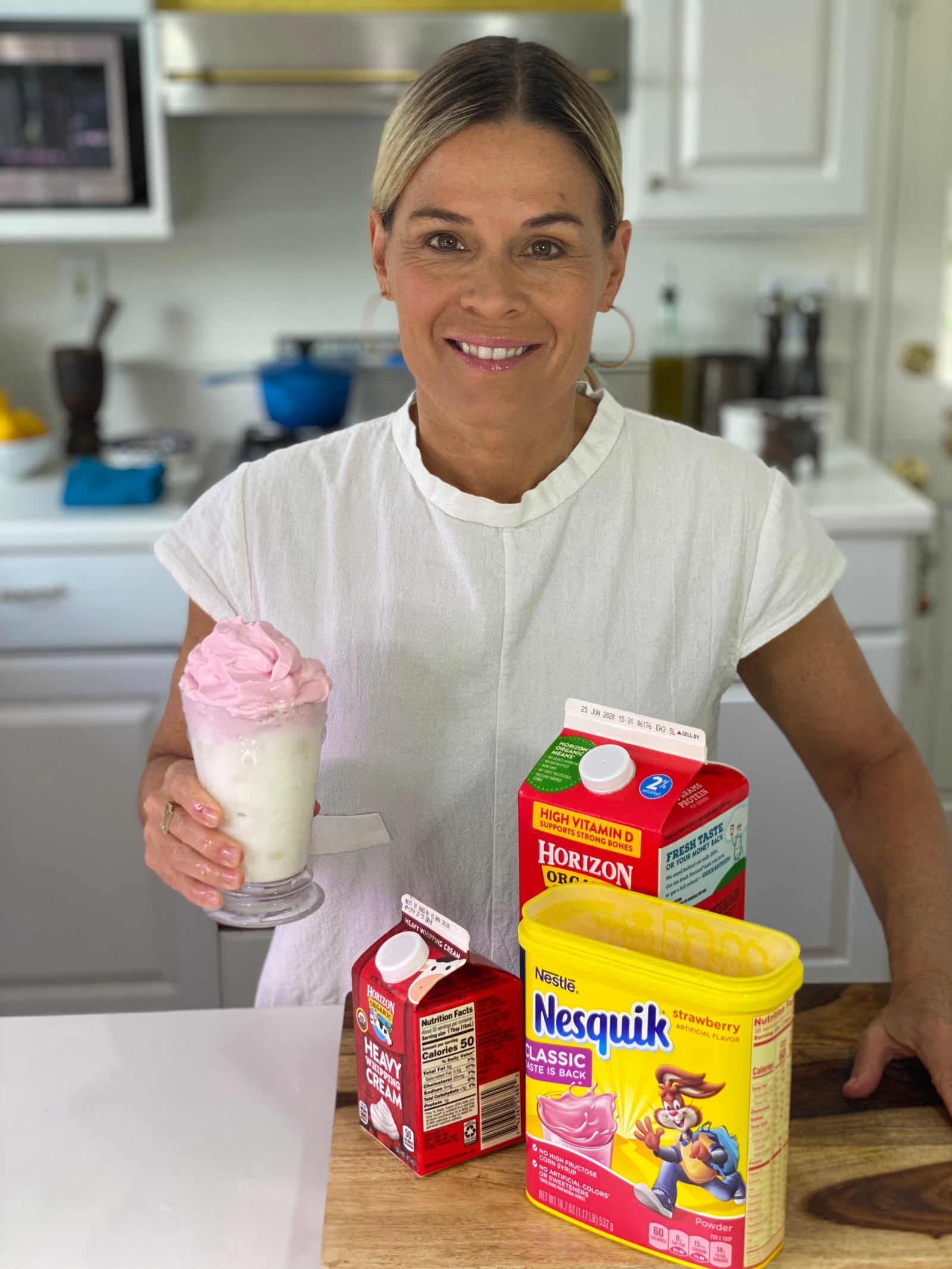 Cat Cora’s Whipped Strawberry Milk
