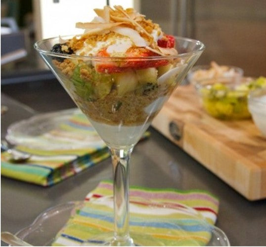 Kiwi & Berries Parfait with Toasted Coconut